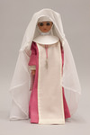 Doll wearing habit worn by Sister Servants of the Holy Spirit of Perpetual Adoration