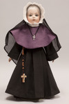 Doll wearing habit worn by Sisters of the Cenacle