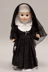 Doll wearing habit worn by Congregation of the Sisters of Our Lady of Mercy
