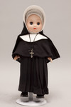 Doll wearing habit worn by Sisters of Providence of Saint Mary-of-the-Woods, Indiana