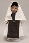 Doll wearing habit worn by Missionary Sisters of Our Lady of the Angels