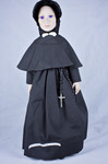 Doll wearing habit worn by Sisters of Charity of Saint Vincent de Paul, Emmitsburg Province