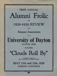 First annual alumni frolic and 1929-1930 review of the Alumni Association of the University of Dayton