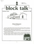 Block Talk (September 1989) by University of Dayton. Student Development