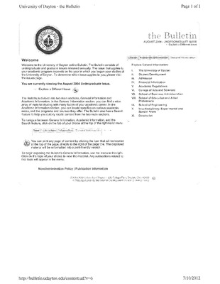 Bulletin. ecommons. University of Dayton Follow this and additional works  at: - PDF Free Download
