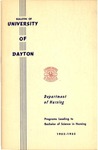 1952-1953 Department of Nursing Bulletin