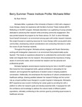 Berry Summer Thesis Institute Profile: Michaela Miller