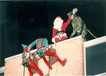 Elves Rappelling from the Roof of Kennedy Union