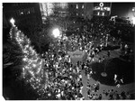 View of the Lighting of the Christmas Tree in the Kennedy Union Plaza by University of Dayton