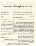 Concerned Philosophers for Peace, Vol. 26, No. 1 by Concerned Philosophers for Peace