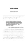 Funk Pedagogy: An Ethnographic, Historical, and Practical Study of Funk Music in Dayton, Ohio