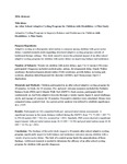 An After-School Adaptive Cycling Program for Children With Disabilities: A Pilot Study by Betsy Donahoe-Fillmore, Trisha A. Renner, Kate Burkart, Emma Feldman, Raegan Oehler, Kennedy Dedario, Britney Kozlowski, Terri Dinkelaker, and Mary Fisher