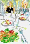 Illustration: Thursday Night Welcome Banquet by Bob Eckstein