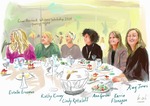 Illustration: Faculty at Dinner by Bob Eckstein