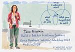 Illustration: Jane Friedman on Freelance Business by Bob Eckstein