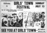 Advertisement: Girls' Town Festival, 1958 by Sisters of the Good Shepherd