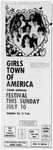 Advertisement: Girls' Town Festival, 1966 by Sisters of the Good Shepherd