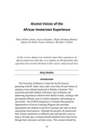 Alumni Voices of the African Immersion Experience by Mary Niebler, Jessica Saunders, Hayley Ryckman Ruland, Adanna M. Smith, Frances Albanese, and Benedict J. Kolber