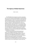 The Urgency of Global Awareness by Julius A. Amin