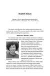 Student Voices by Maleah A. Wells, Amira Fitzpatrick, Kaitlin Hall, Joshua Chambers, Christopher Jones, and Nyah Johnson