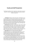 Faculty and Staff Perspectives