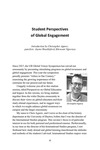 Student Perspectives of Global Engagement