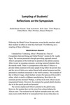 Sampling of Students’ Reflections on the Symposium
