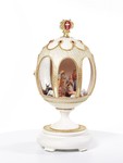 Egg-shaped music box nativity scene by Unknown