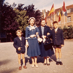 Ursula Belley with Gilberte Degeimbre and her two sons