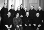 Albert Voisin and Group at St. John the Baptist Rectory, 1964