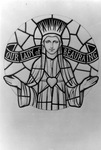 Sketch of Stained Glass Window of Our Lady of Beauraing, 1954