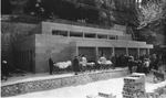 Exterior of Baths at Lourdes, circa 1955