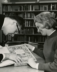 Bro. Bill Fackovec and Patron in the Marian Library, January 1965