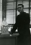 Fr. Hoelle in the Marian Library, circa 1960