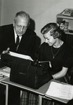 Elaine Opferman with Bro. Julius May, circa 1960