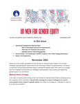 UD Men for Gender Equity Newsletter, November 2022