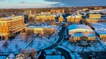 Background Image: Aerial View of Campus Facing East from above Brown Street