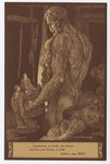 Postcard image of Antaeus lifting up Dante and Virgil in Chapter 31 of Dante's Inferno by Ezio Anichini