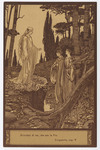 Postcard image of Dante and Virgil meeting Pia in Chapter 5 of Dante's Purgatorio by Ezio Anichini