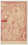 Postcard image of Red cross nurse with angel's wings assisting those in need by Ezio Anichini
