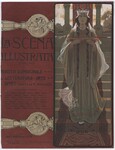 Anichini illustration of queen presenting sword, on cover of Scena Illustrata by Ezio Anichini