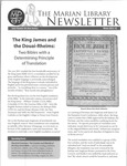 The Marian Library Newsletter: Issue No. 58 by University of Dayton. Marian Library