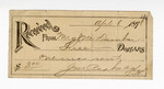 Receipt for Rent, Issued to Mrs. ___ Dunbar by Ohio History Connection