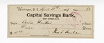 Bank Check: Paul Laurence Dunbar to Carrie Winters by Ohio History Connection