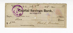 Bank Check: Paul Laurence Dunbar to Bearer by Ohio History Connection