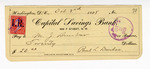 Bank Check: Paul Laurence Dunbar to M.J. Dunbar by Ohio History Connection