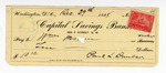 Bank Check: Paul Laurence Dunbar to William Monroe (?) by Ohio History Connection