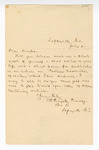 Letter: F. Kingsley Kinney to Paul Laurence Dunbar, Page 1 of 1 by Ohio History Connection and F. Kingsley Kinney