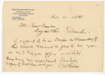 Letter: C.A. Thatcher to Paul Laurence Dunbar by Ohio History Connection and C. A. Thatcher