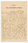 Letter: Leavenworth Herald to Paul Laurence Dunbar, Page 1 of 2 by Ohio History Connection and Leavenworth Herald